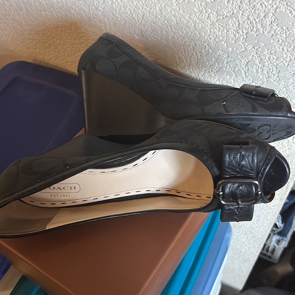 Coach black platform!! Still have life to give, smoke and pet free home! - Picture 6 of 7